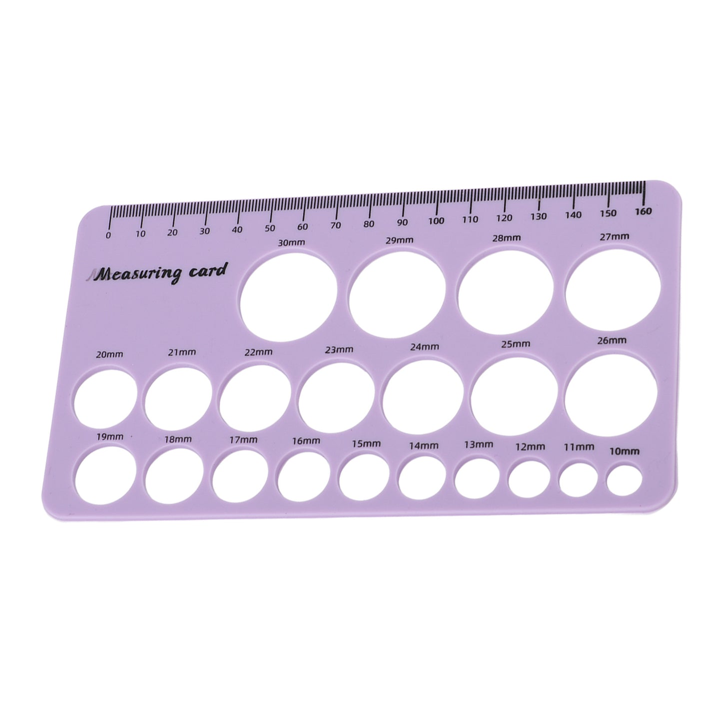 Mothers Nipple Measurement Ruler Flexible Silicone Breast Flange Measuring Tool with 1.5m Soft Tape Purple