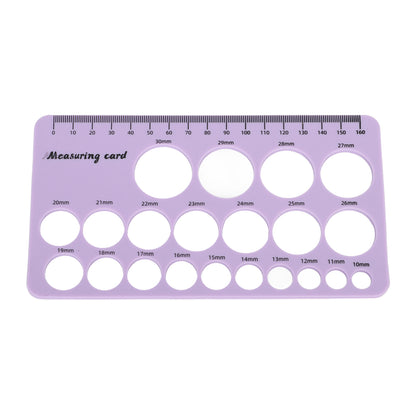 Mothers Nipple Measurement Ruler Flexible Silicone Breast Flange Measuring Tool with 1.5m Soft Tape Purple