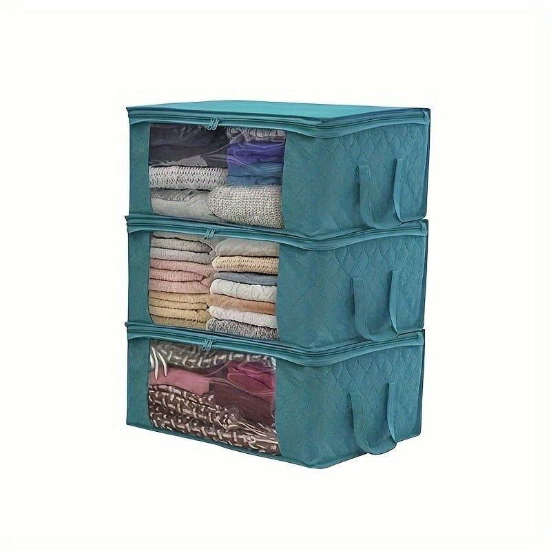 2 Pieces Of Large-capacity Non-woven Clothing Quilt Storage Bags