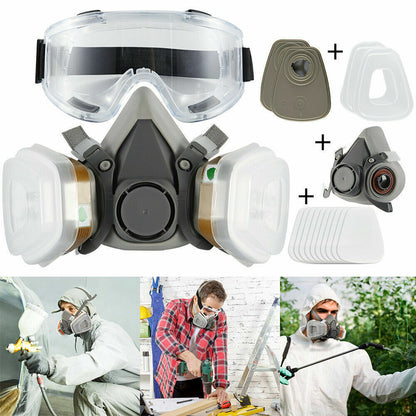 Full Face Mask 6200 Gas Mask Facepiece Spray Respirator Filter Chemical