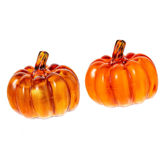 2PCS LED Pumpkin Lamps Battery Powered Luminous Decor Light for Indoor Outdoor Tabletop Holiday Decoration