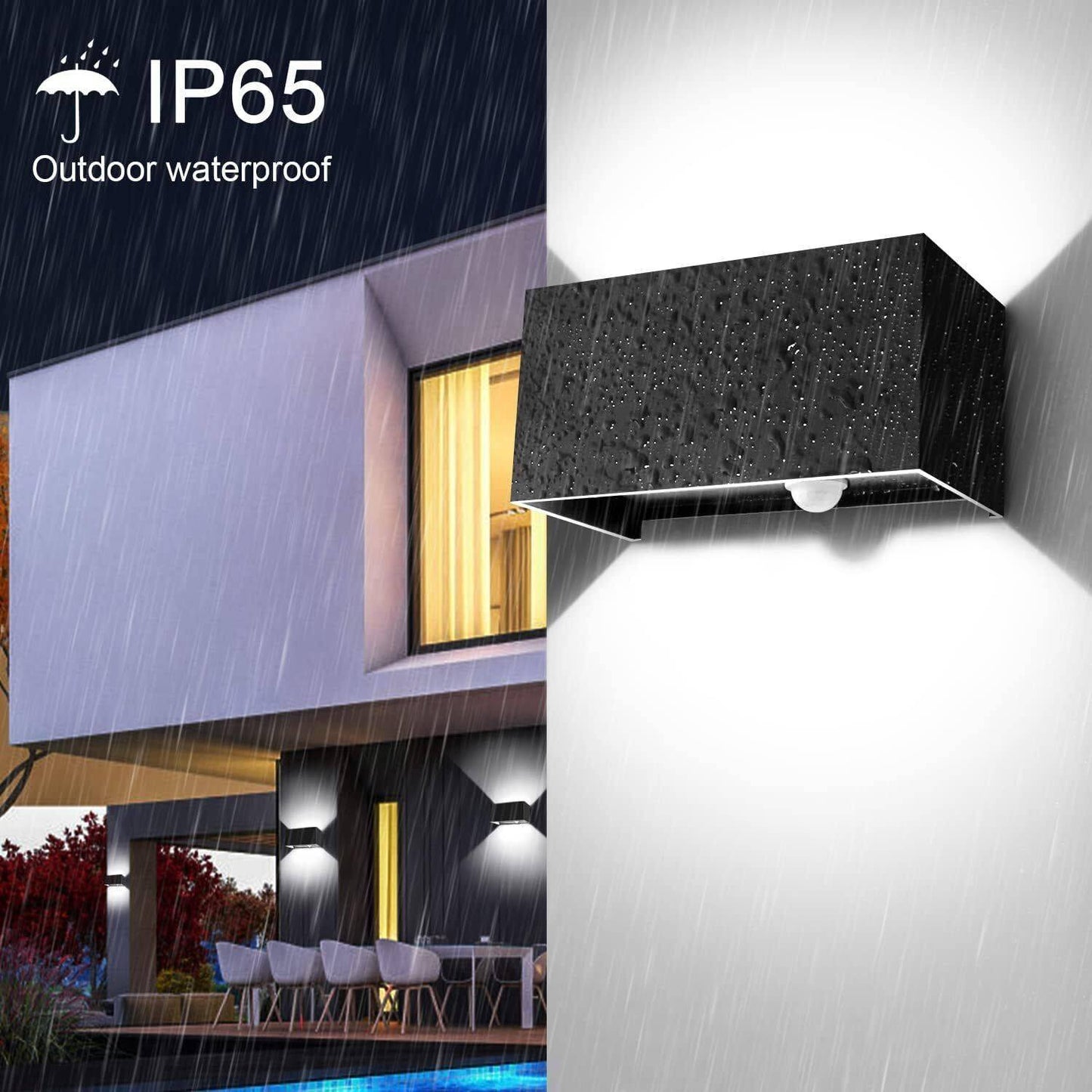 LED Outdoor Lamp With Motion Sensor Wall Lamp Sensor Outdoor Lamp 20W