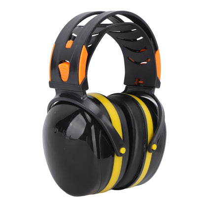 Noise Reduction Earmuffs Foldable Lightweight Hearing Protection Safety Over Head Ear Muff for Garden Shooting Mowing Black Yellow