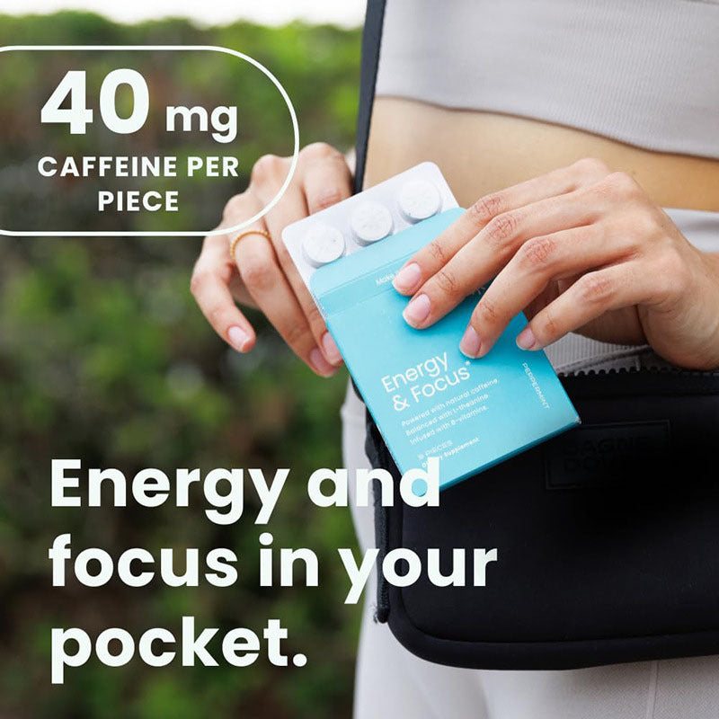 Energy Caffeine Nootropics Mints For Energy & Focus - Sugar-Free With L-theanine, Caffeine, Vitamin B12 & Vitamin B6