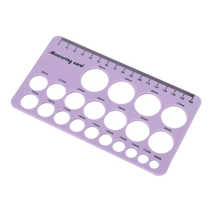 Mothers Nipple Measurement Ruler Flexible Silicone Breast Flange Measuring Tool with 1.5m Soft Tape Purple