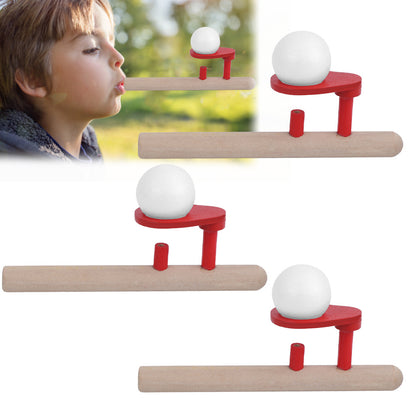 Floating Blow Pipe Balls Wooden Blowing Toys Children Kid Educational Toy Gift