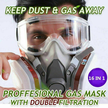 Full Face Mask 6200 Gas Mask Facepiece Spray Respirator Filter Chemical