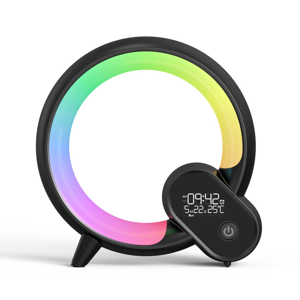 Budzik Creative Q Light Analog Sunrise Digital Display Bluetooth Audio Inteligentne budzenie Q Kolorowe nastrojowe światło