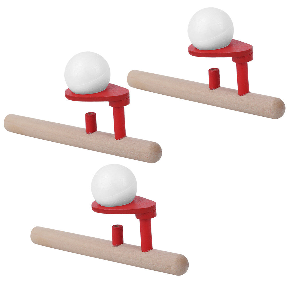 Floating Blow Pipe Balls Wooden Blowing Toys Children Kid Educational Toy Gift