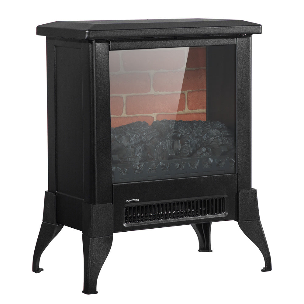 US SF512-14A 120V 1400W 14 Inch Fireplace, Black, Iron, Freestanding, Fake Firewood-Heating Wire