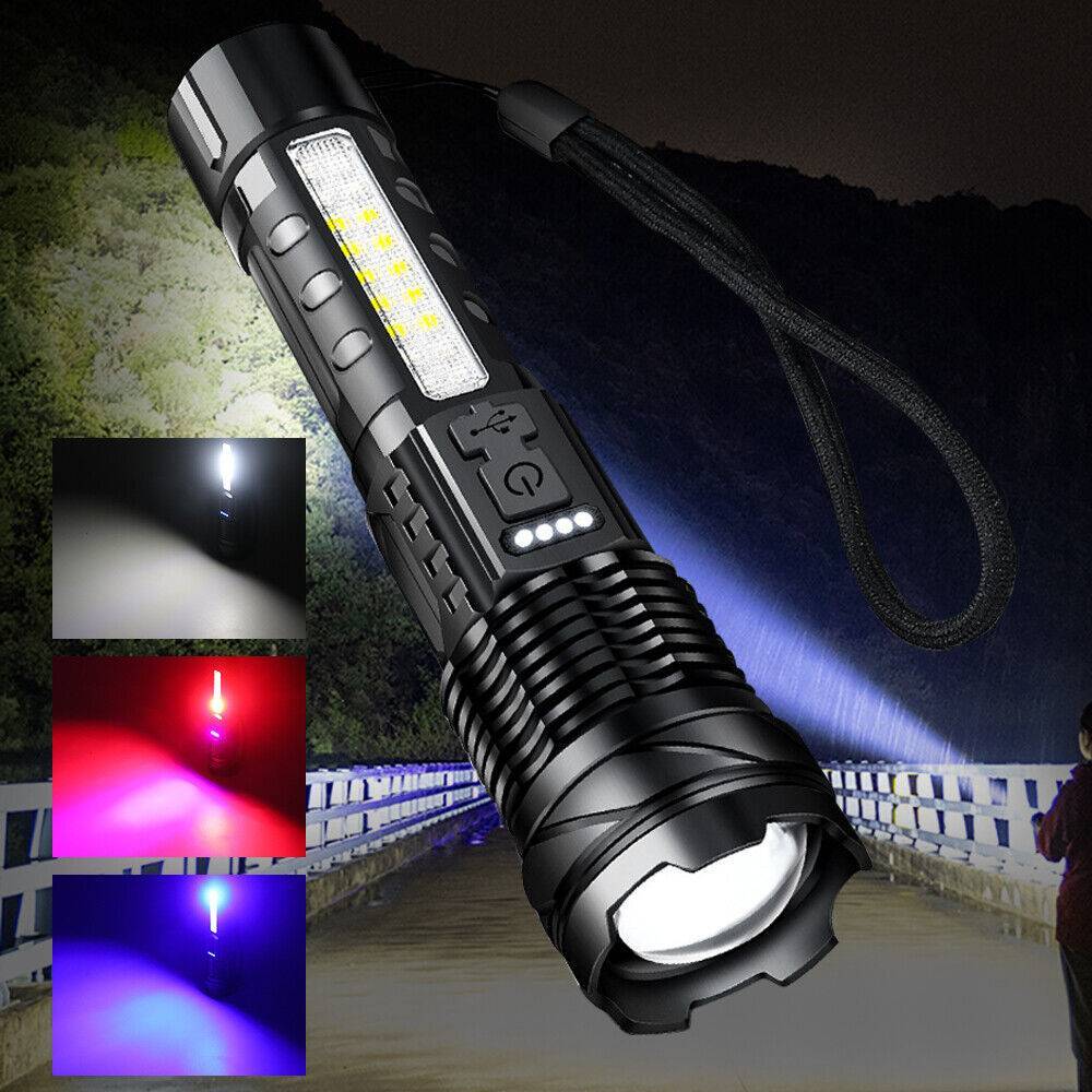 Super Bright 30W 14LED Flashlight White Laser Tactical Torch Lamp For Camping