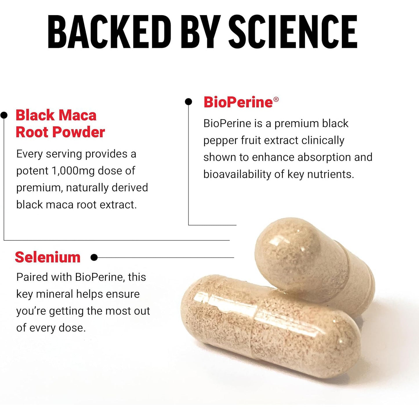 Men's Black Maca Capsules