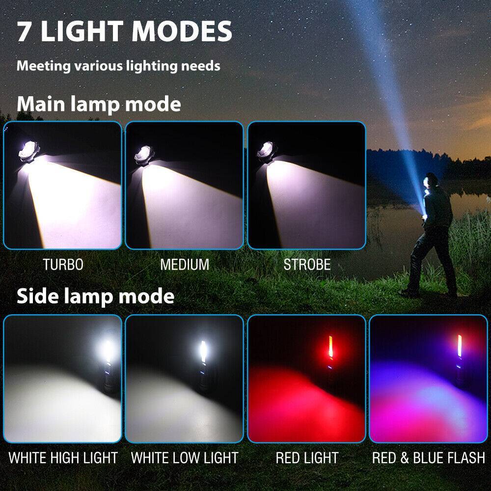 Super Bright 30W 14LED Flashlight White Laser Tactical Torch Lamp For Camping