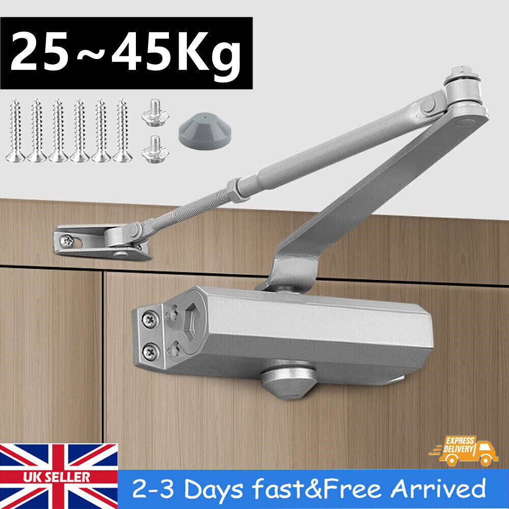 25-45KG Heavy Duty FIRE RATED Overhead Door Closer Opener Softs Close Adjustable