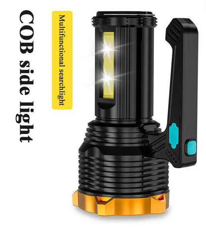 Rechargeable LED Flashlight 8-Modes Searchlight Spotlight Portable Super Bright