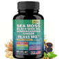 Sea Moss Supplement, 19,445 MG All-in-One Formula With Over 15 Super Ingredients, Extra Strength High Potency, 60 Capsules