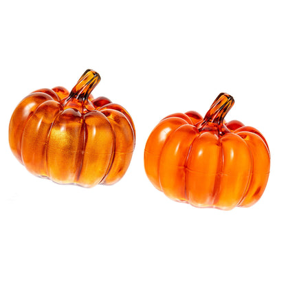 2PCS LED Pumpkin Lamps Battery Powered Luminous Decor Light for Indoor Outdoor Tabletop Holiday Decoration