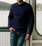 Men's Pullover Sweater Winter Casual Solid Color Round Neck Knitted Top Clothing