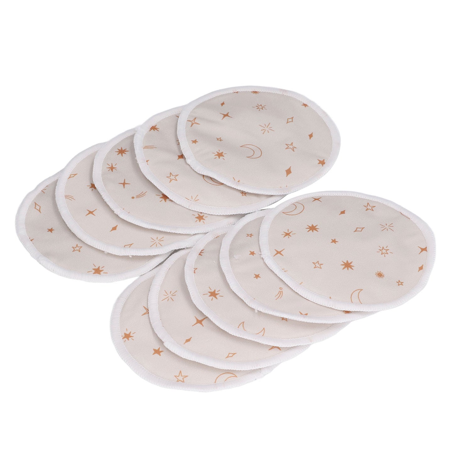 10Pcs Nursing Breast Pads Reusable Washable Breathable Comfortable Breastfeeding Nipple Pads with Storage Bag Star