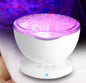 Ocean Wave Projector LED Night Light Remote Control TF Cards Music Player Speaker Aurora Projection