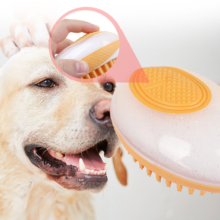 Dog Cat Bath Brush 2-in-1 Pet SPA Massage Comb Soft Silicone Pets Shower Hair Grooming Cmob Dog Cleaning Tool Pet Products