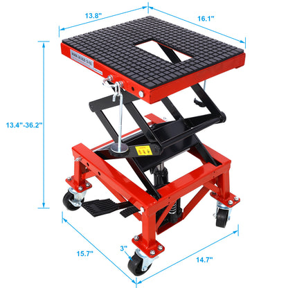 Metal Jack Lifting Foot Pedal Wheels