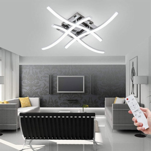 Ceiling Light 4 Wave Lights Modern Kitchen Living Room Bedroom Lamp LED Dimmable