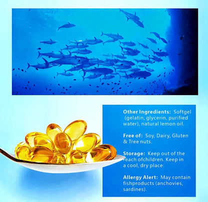 Abronikey Triple Strength 3 Fish Oil Supplements 4200mg Per Serving