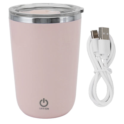 USB Electric Mixing Cup 350ml Leak Proof Automatic Stirring Cup Self Stirring Coffee Mug Pink