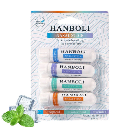 Nasal Stick 4 Pcs For Boosts Focus Enhances Breathing Provides Cooling Sensation Aromatherapy Inhaler Made With Essential Oils Menthol