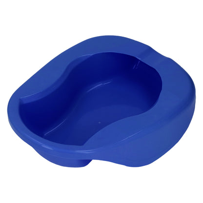 Nursing Bedpan Heavy Duty Urinal Bedpan Slipper Bedpan with Lid for Elderly Bed Bound Adults Dark Blue