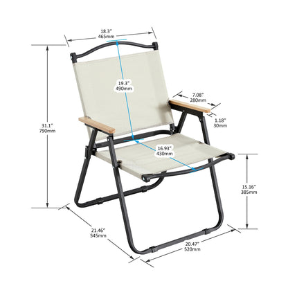 Folding Outdoor Chair For Camping, Picnics, Beach, Backyard, BBQ, Patio