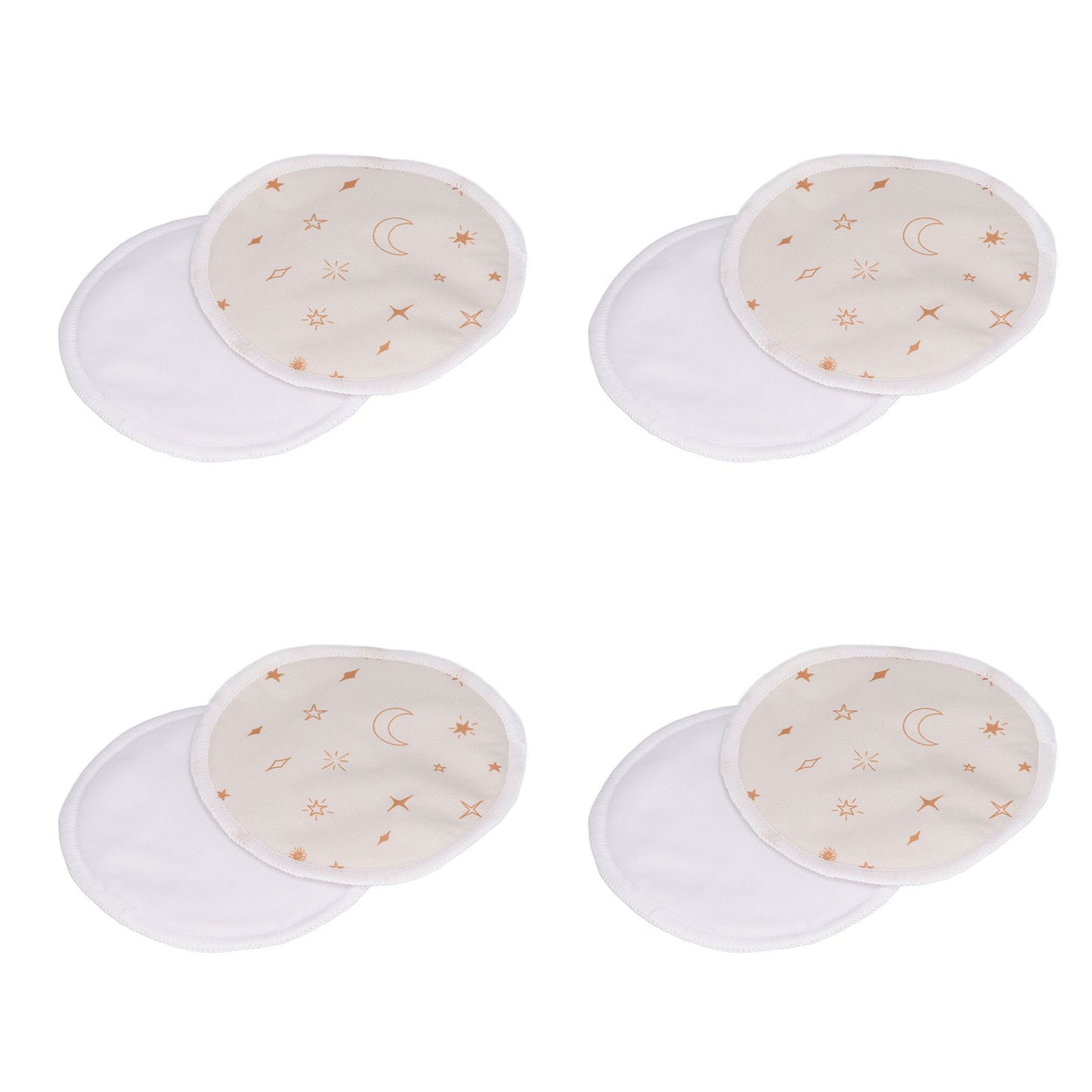 10Pcs Nursing Breast Pads Reusable Washable Breathable Comfortable Breastfeeding Nipple Pads with Storage Bag Star