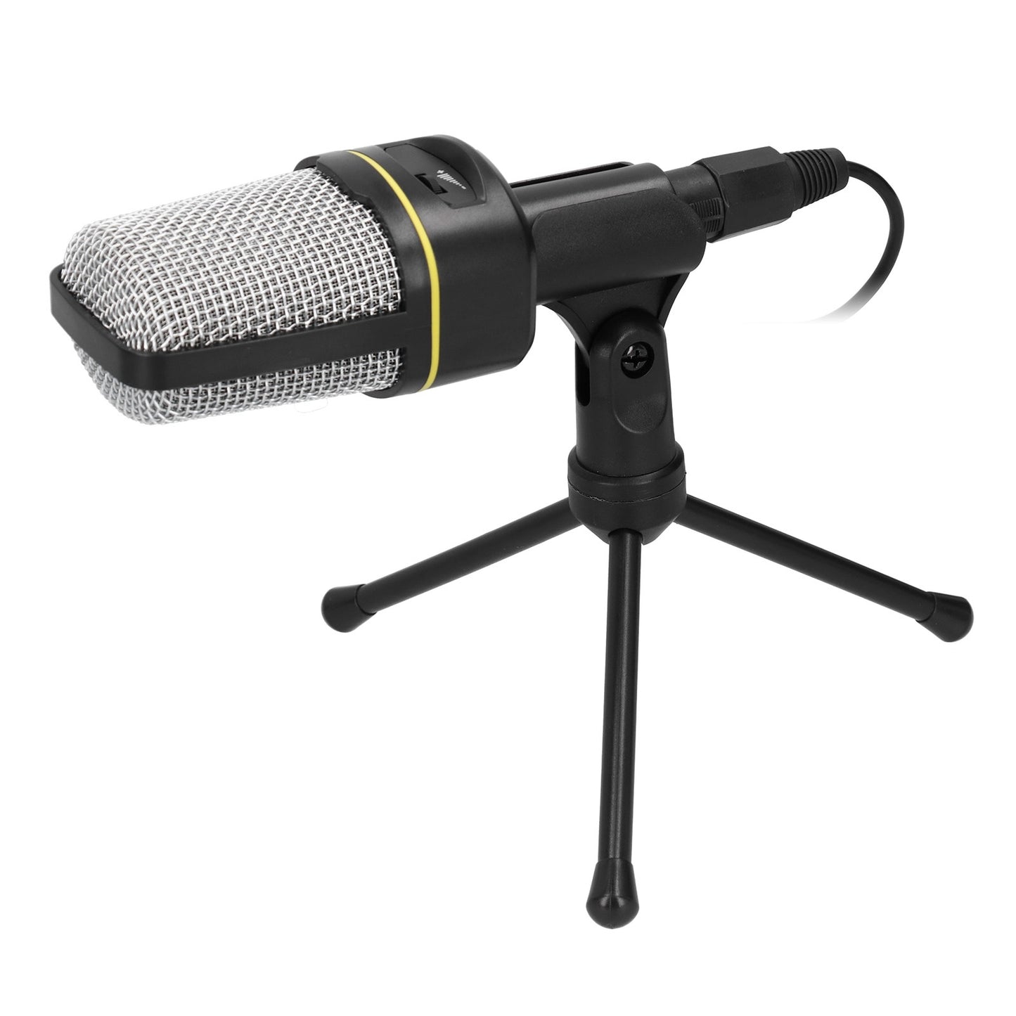 Studio Recording Condenser Microphone 3.5mm Audio Port Microphone with Desktop TripodBlack