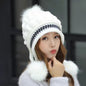 Cozy Knit Fleece-Feel Beanie With Ear Flaps & Pompom Warm Winter Hat For Women Perfect For Skiing & Outdoor Activities