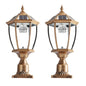 Vintage Gold Solar Pillar Headlight With Dimmable LED-2 Pack Unavailable Platforms- Temu