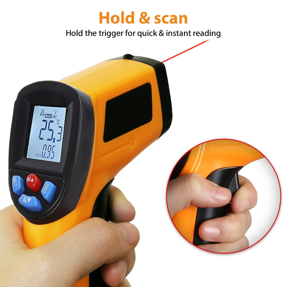 Laser Infrared Thermometer Food Digital Temperature Gun Smoker Pizza BBQ