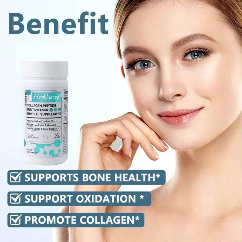 Collagen, Vitamin & Mineral, Contains Vitamin D3, Vitamin C, Probiotics,Vitamin E, Vitamin B & Multivitamin