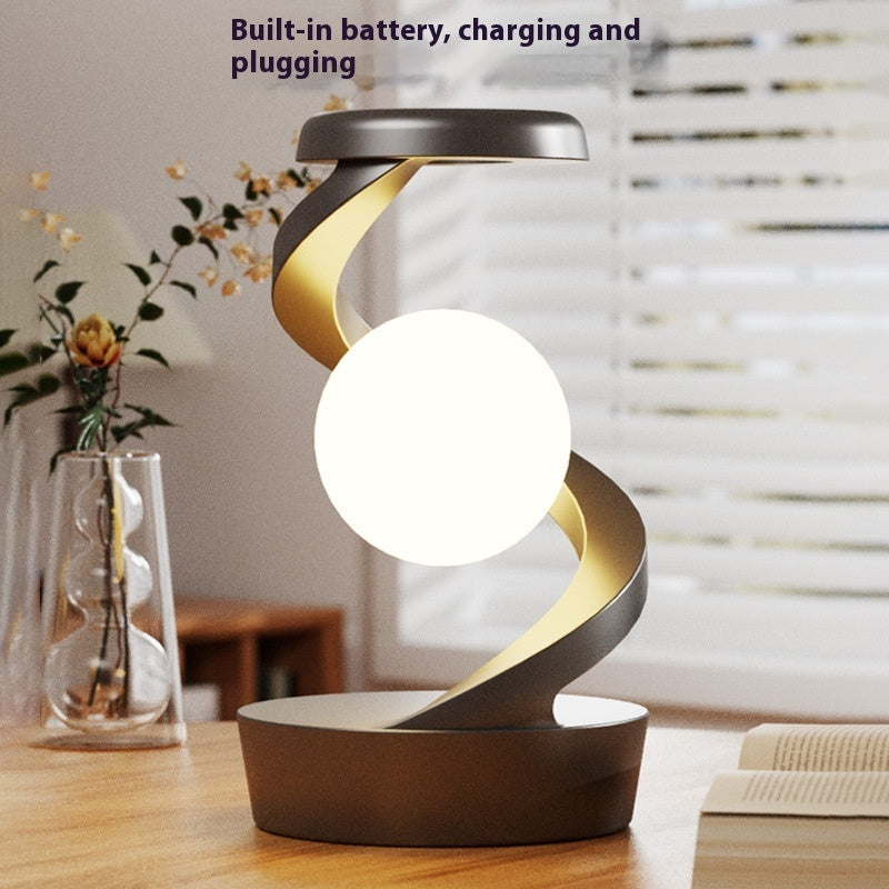 Rotating Moon Desk Lamp With Phone Wireless Charging Sensor Control Table Lamps Decorative Desktop Lamp Small Night Lamp Home Decor