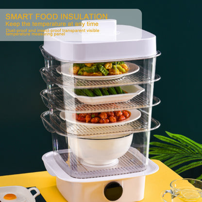 Multi-layer Dish Cover Heat Preservation Kitchen Cover Dining Table Leftover Storage Box Transparent Stack Cooking Hood Steamer