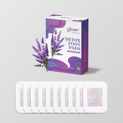 Gloww Health Detox Warming Foot Pads - Lavender - Soothing And Relaxing