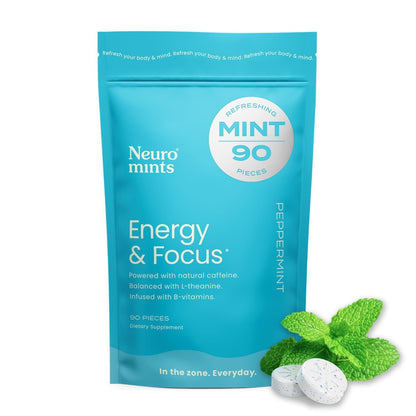 NeuroGum Energy Caffeine Mins, Caffeine Mint Supplement-90 Pieces