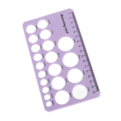 Mothers Nipple Measurement Ruler Flexible Silicone Breast Flange Measuring Tool with 1.5m Soft Tape Purple