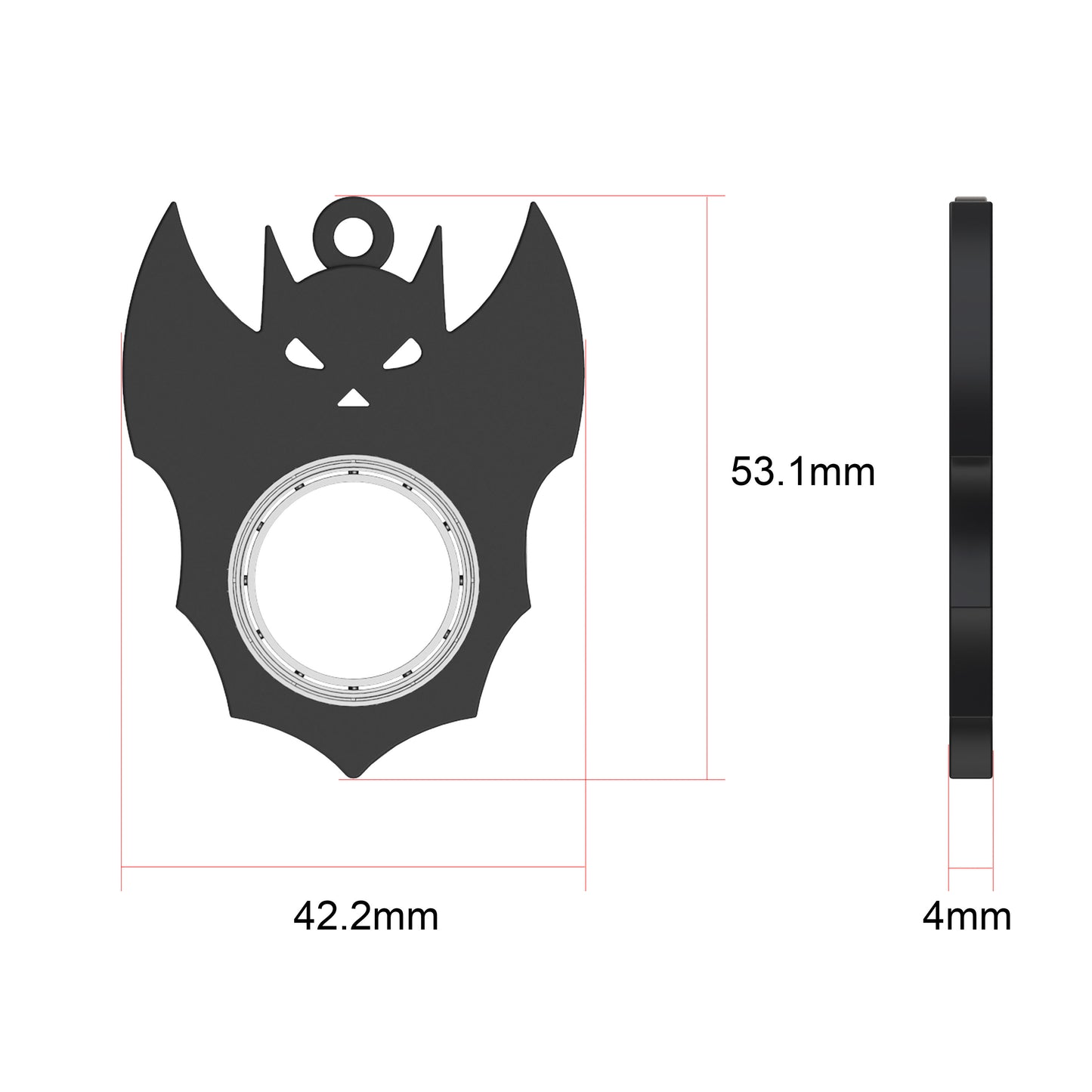 Kreatywna zabawka Fidget Spinner na Halloween, nietoperz, demon, duch, brelok, ręczny spinner, zabawka antylękowa, łagodząca stres, otwieracz do butelek, zabawka dla dzieci