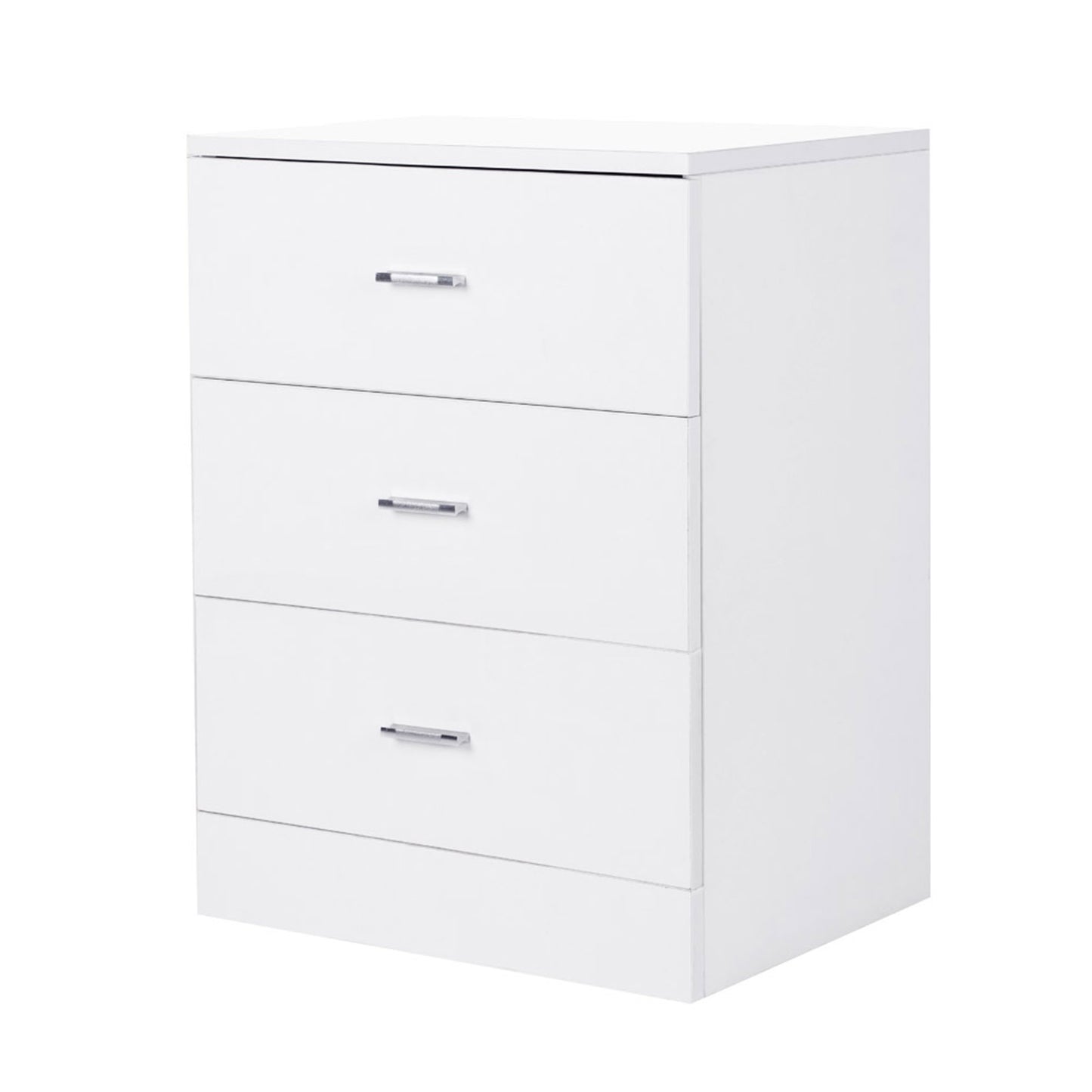 Modern Design 3-drawer Nightstand Glossy White