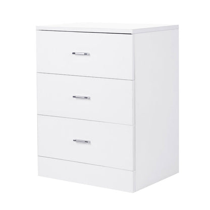 Modern Design 3-drawer Nightstand Glossy White