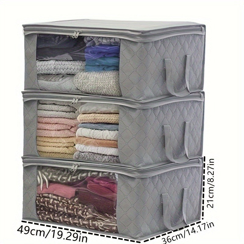 2 Pieces Of Large-capacity Non-woven Clothing Quilt Storage Bags