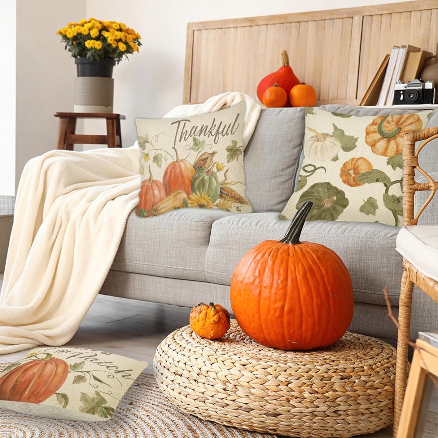 4PCS Thanksgiving Pillow Covers