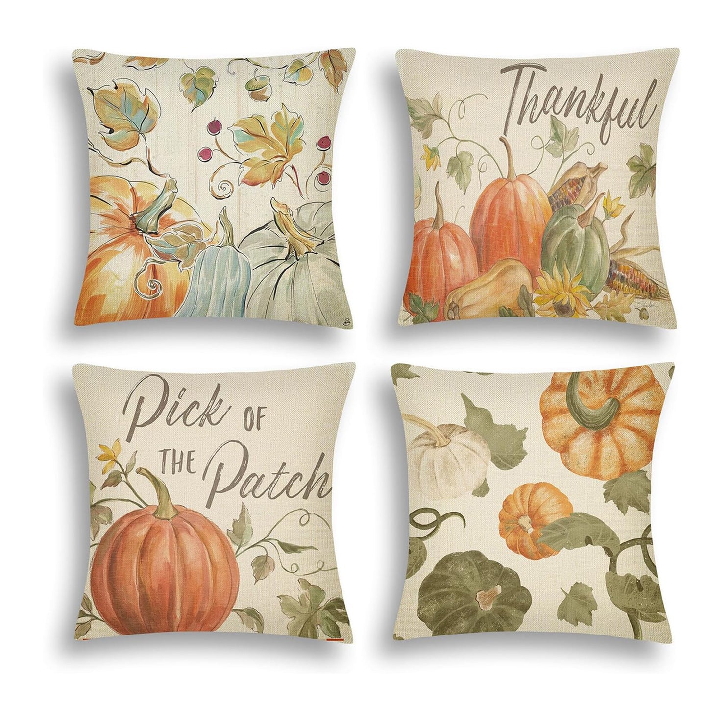 4PCS Thanksgiving Pillow Covers