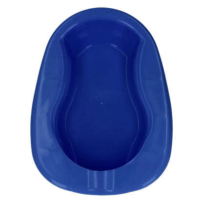 Nursing Bedpan Heavy Duty Urinal Bedpan Slipper Bedpan with Lid for Elderly Bed Bound Adults Dark Blue